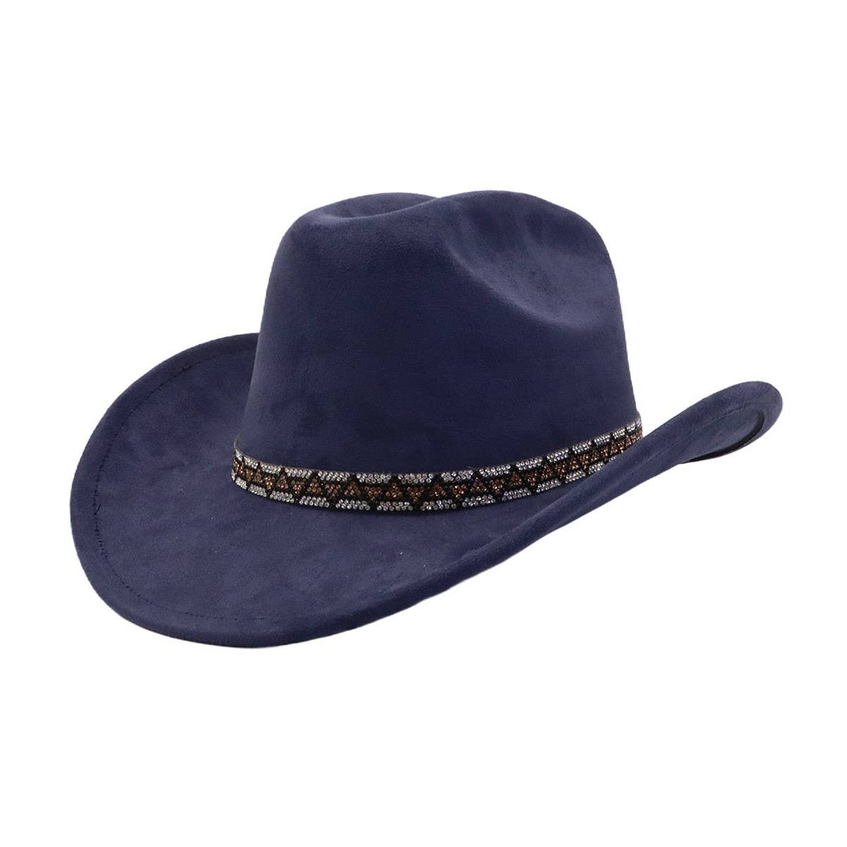 Men & Women Suede Cowboy Fedora Ethnic Design_CWAH04420