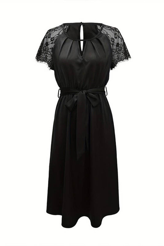 CWDMD5077_ELEGANT HIGH-GRADE LACE A-LINE EVENING DRESS