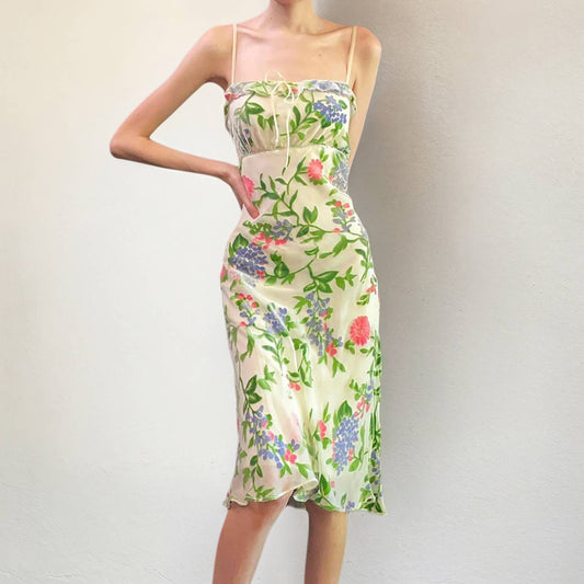 Fashion casual versatile floral pattern dress