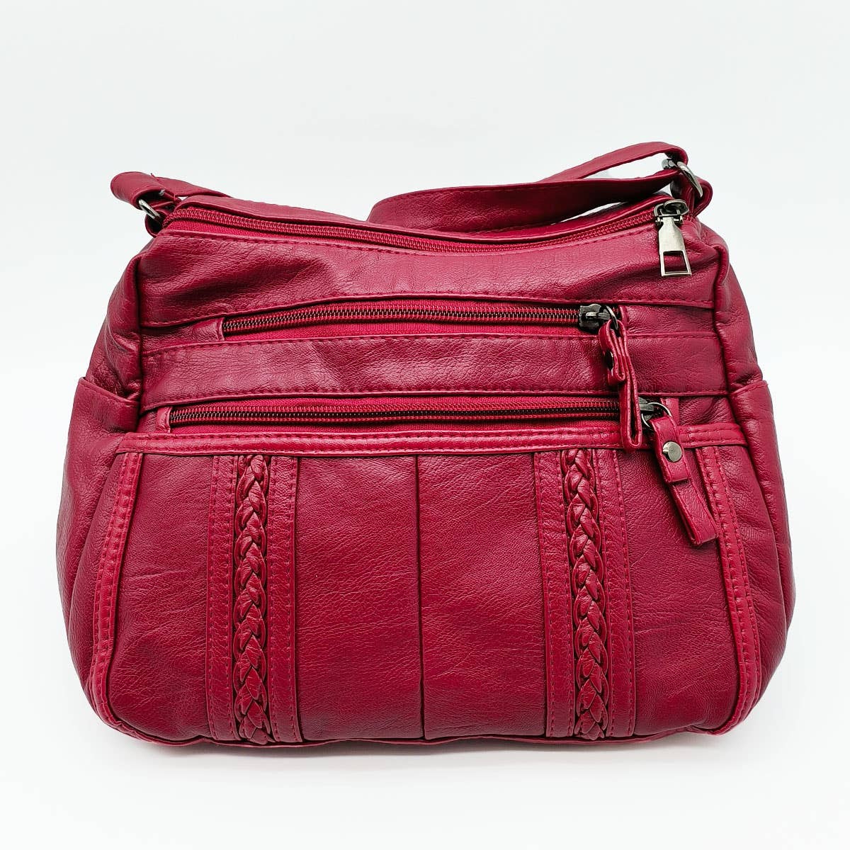 TEXTURE SOFT LEATHER MESSENGER BAG_CUAB0032