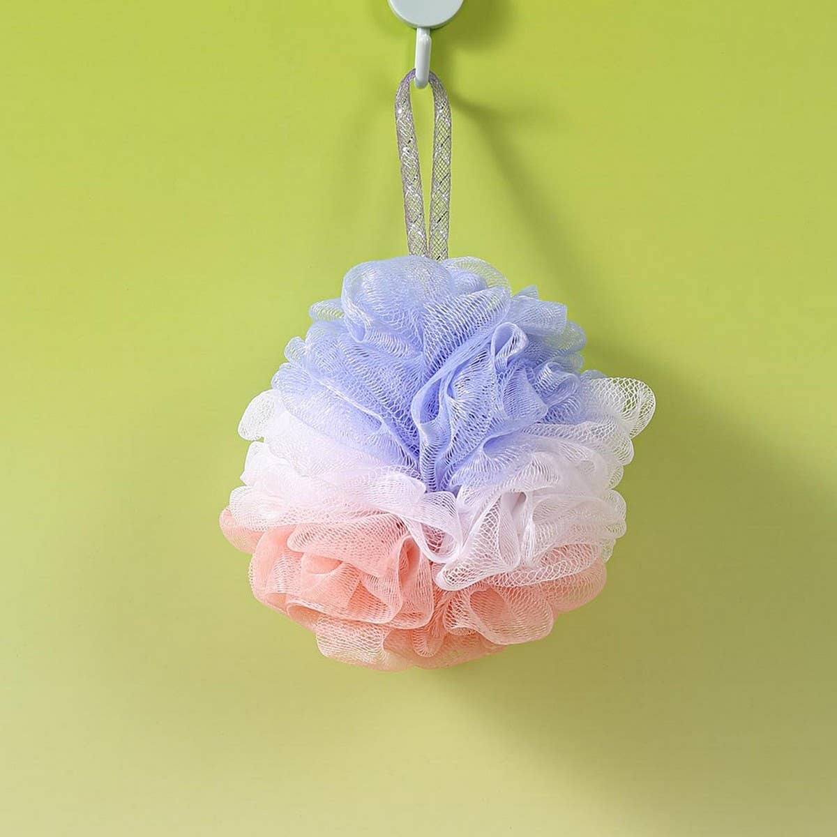BATH POUF TRIO OF BATH FLOWERS FOAM BATH BALL_CWMM3369