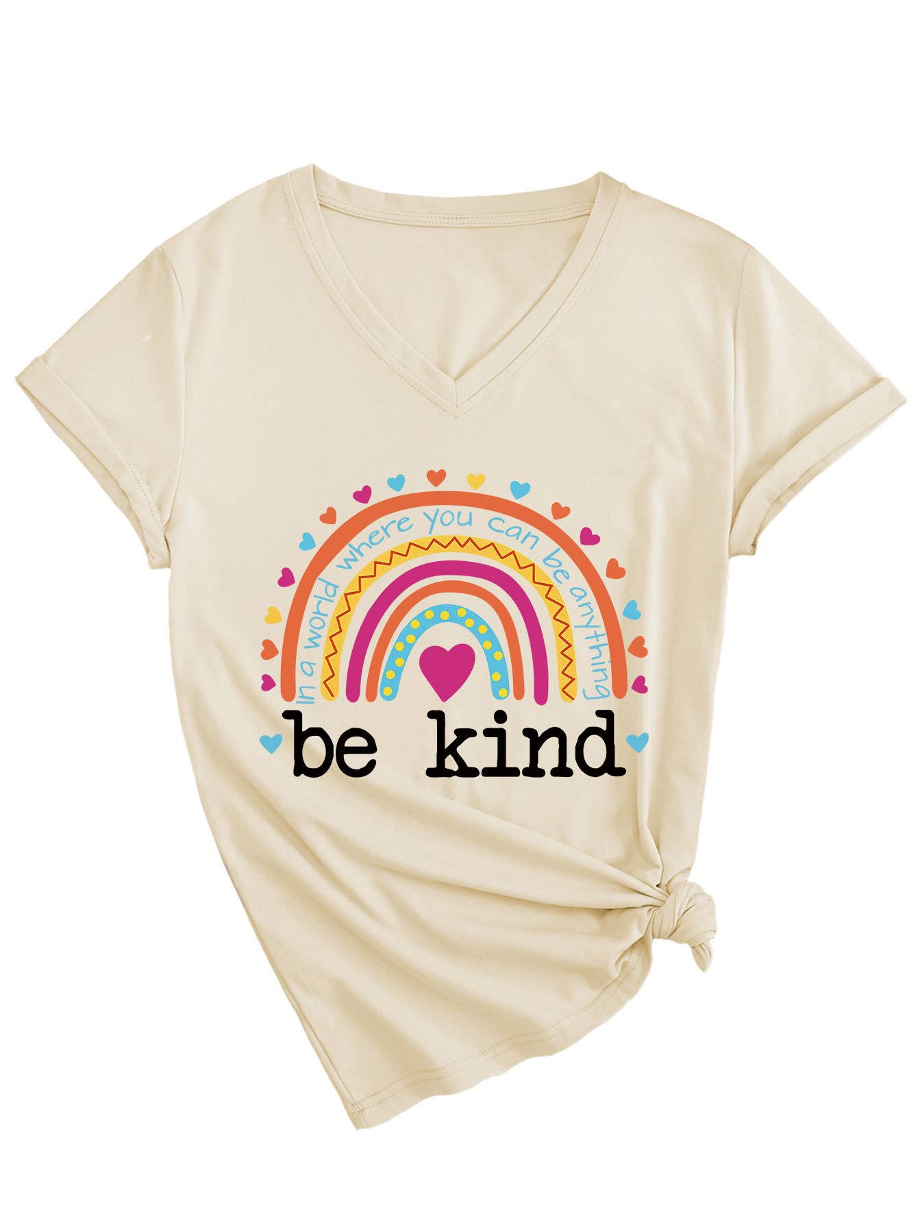 V-neck in a world where be short-sleeved T-shirt