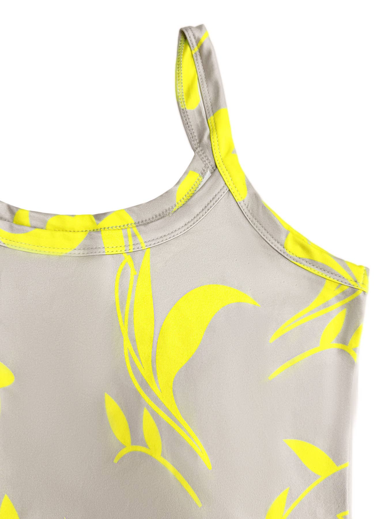 Yellow floral camisole sheath sheath hip dress