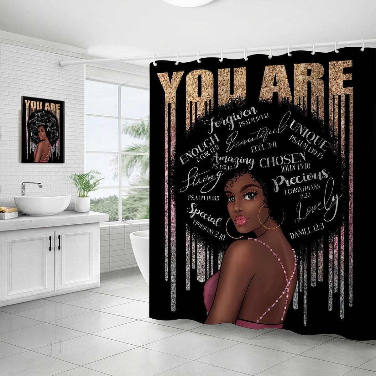 DIGITAL PRINTING BATHROOM SHOWER CURTAIN