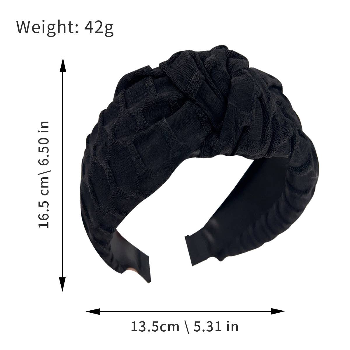 SOLID COLOR CROSS KNOT WIDE BRIM HEADBAND_CWAHA2083