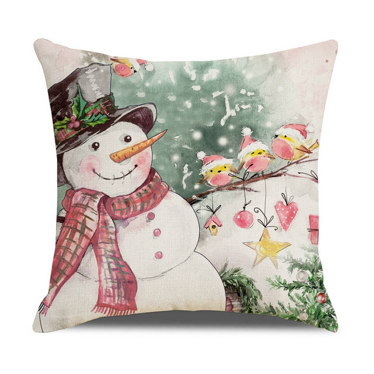 PINK ELK CHRISTMAS PILLOWCASE_CWMM1382