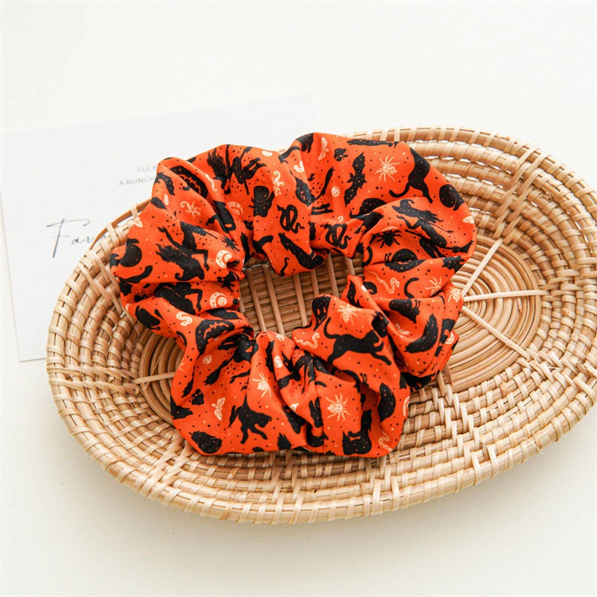 HALLOWEEN PRINTED LARGE INTESTINE HAIR TIE_CWAHA1463