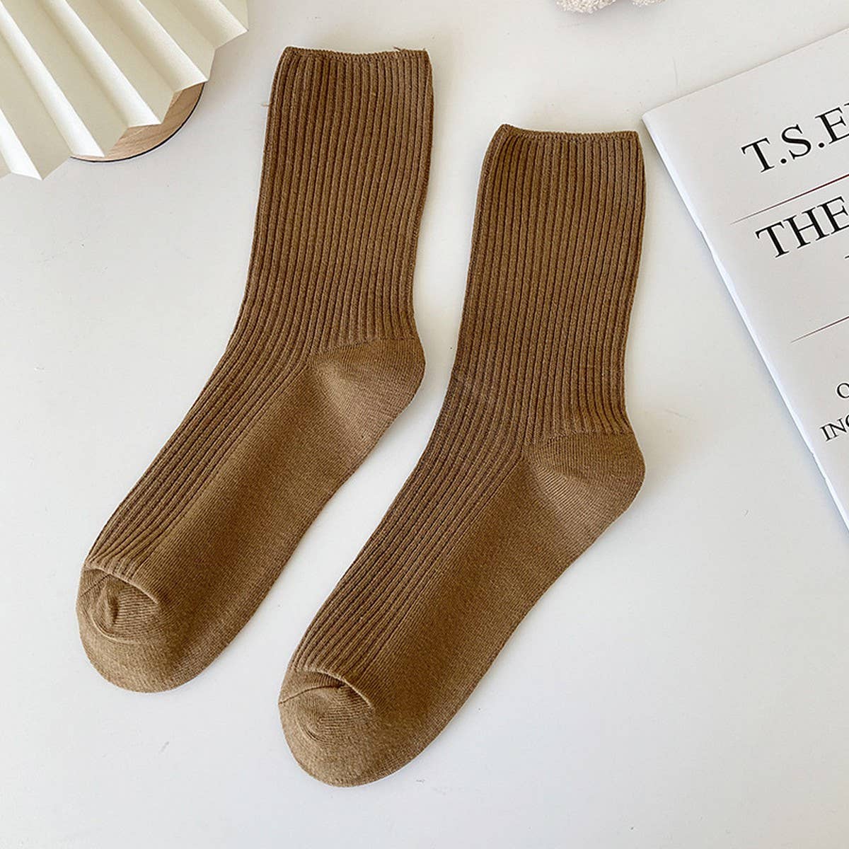 AUTUMN AND WINTER STRIPED WOMEN'S MID-CALF SOCKS_CWMS0985