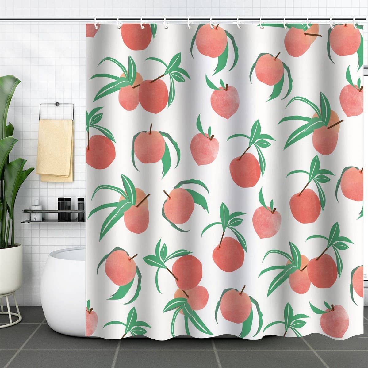 DIGITAL PRINTING FRUIT ISOLATION SHOWER CURTAIN