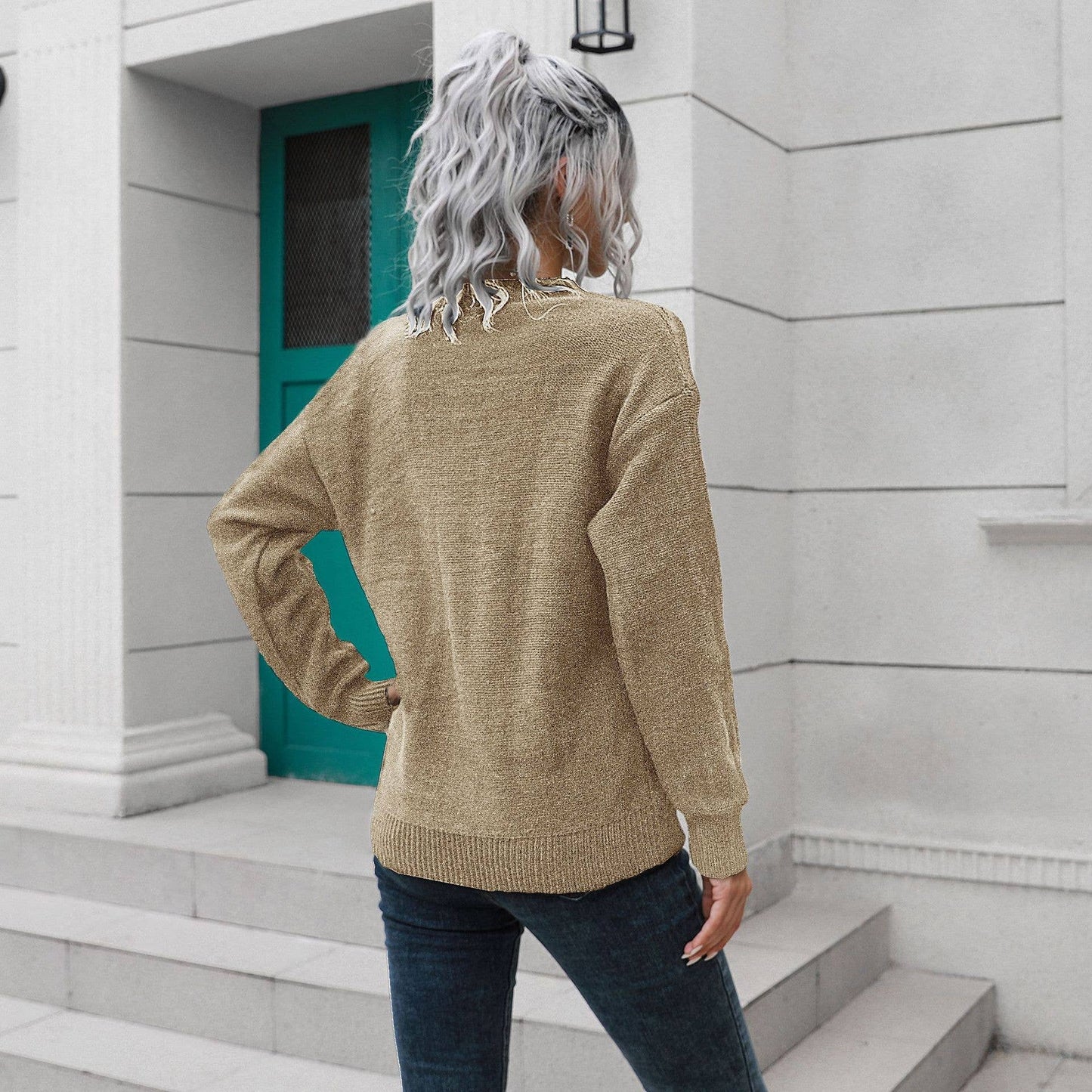 Autumn/winter design button sweater