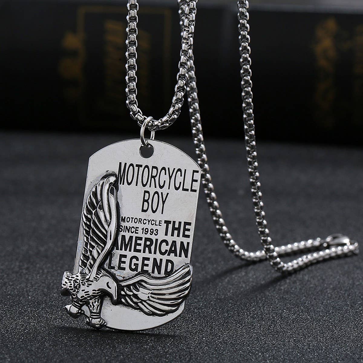 CREATIVE ALLOY PENDANT MEN'S LONG NECKLACE