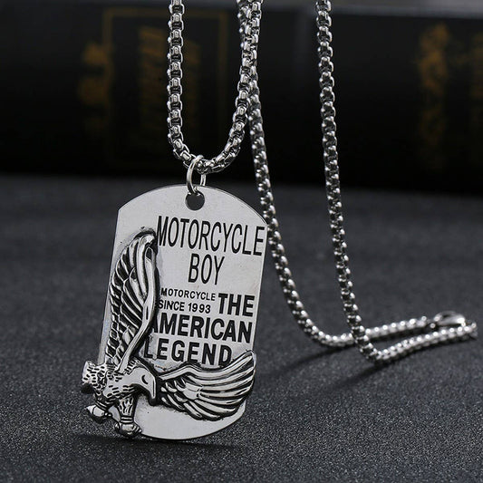 CREATIVE ALLOY PENDANT MEN'S LONG NECKLACE