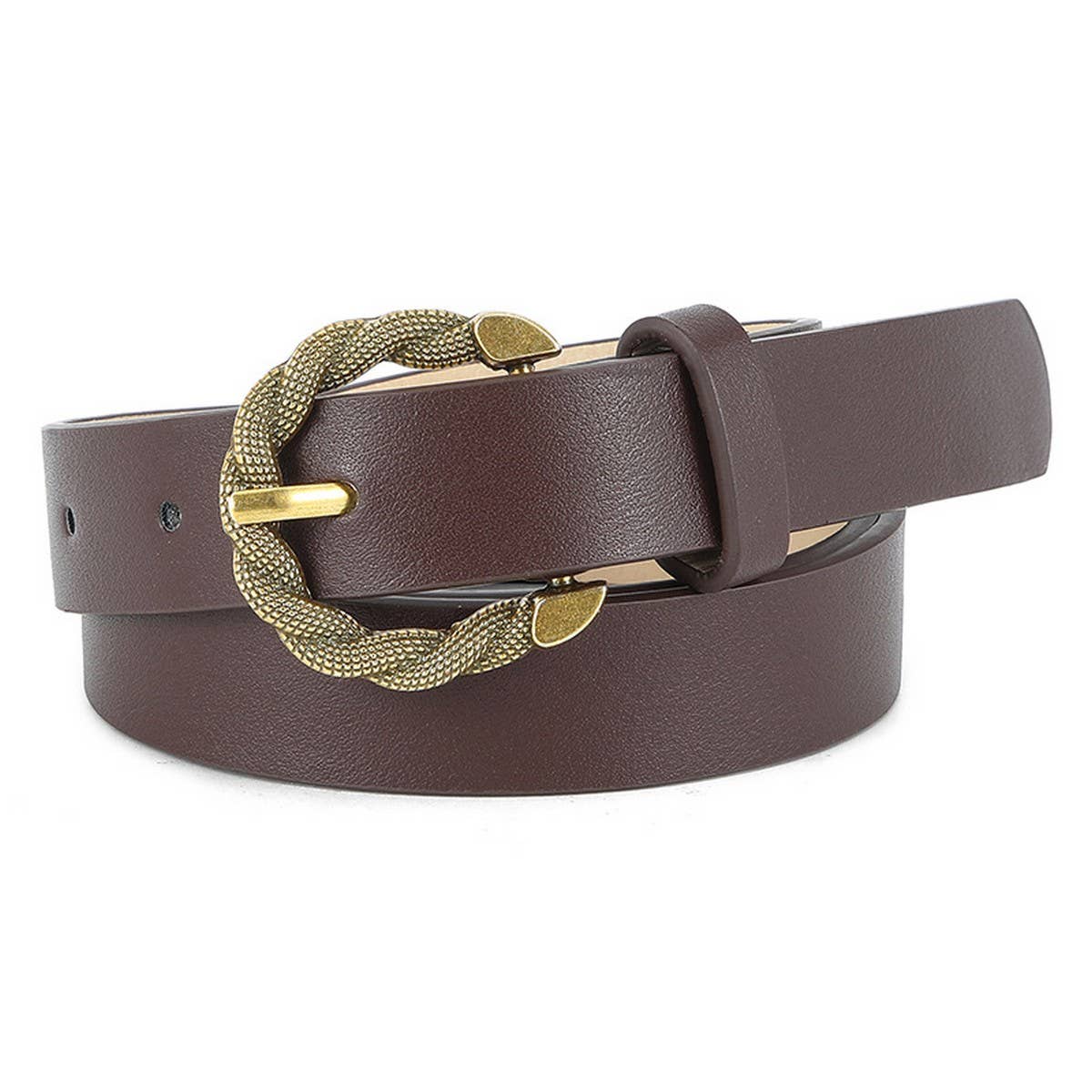 VINTAGE SNAKE ROUND PIN BUCKLE BELT_CWABE0611