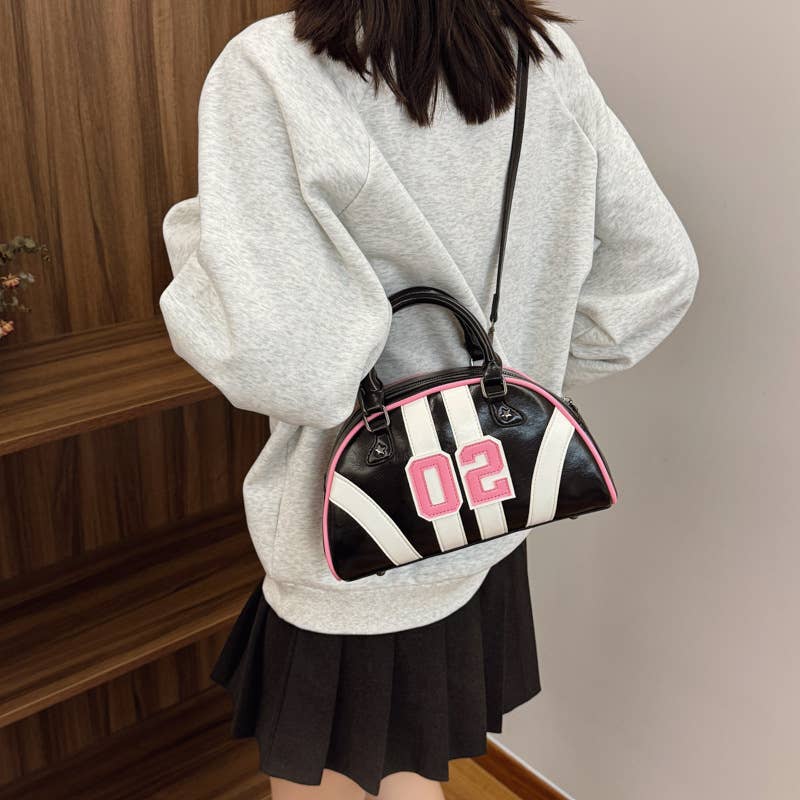 Fashionable patchwork niche and versatile handbag