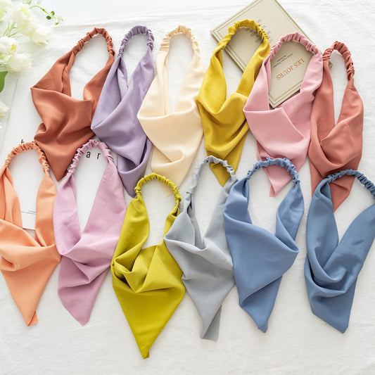 SOLID COLOR TRIANGULAR SCARF HAIR ACCESSORIES_CWAHA4150