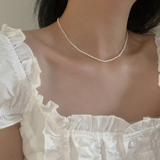 French retro freshwater pearl series necklace