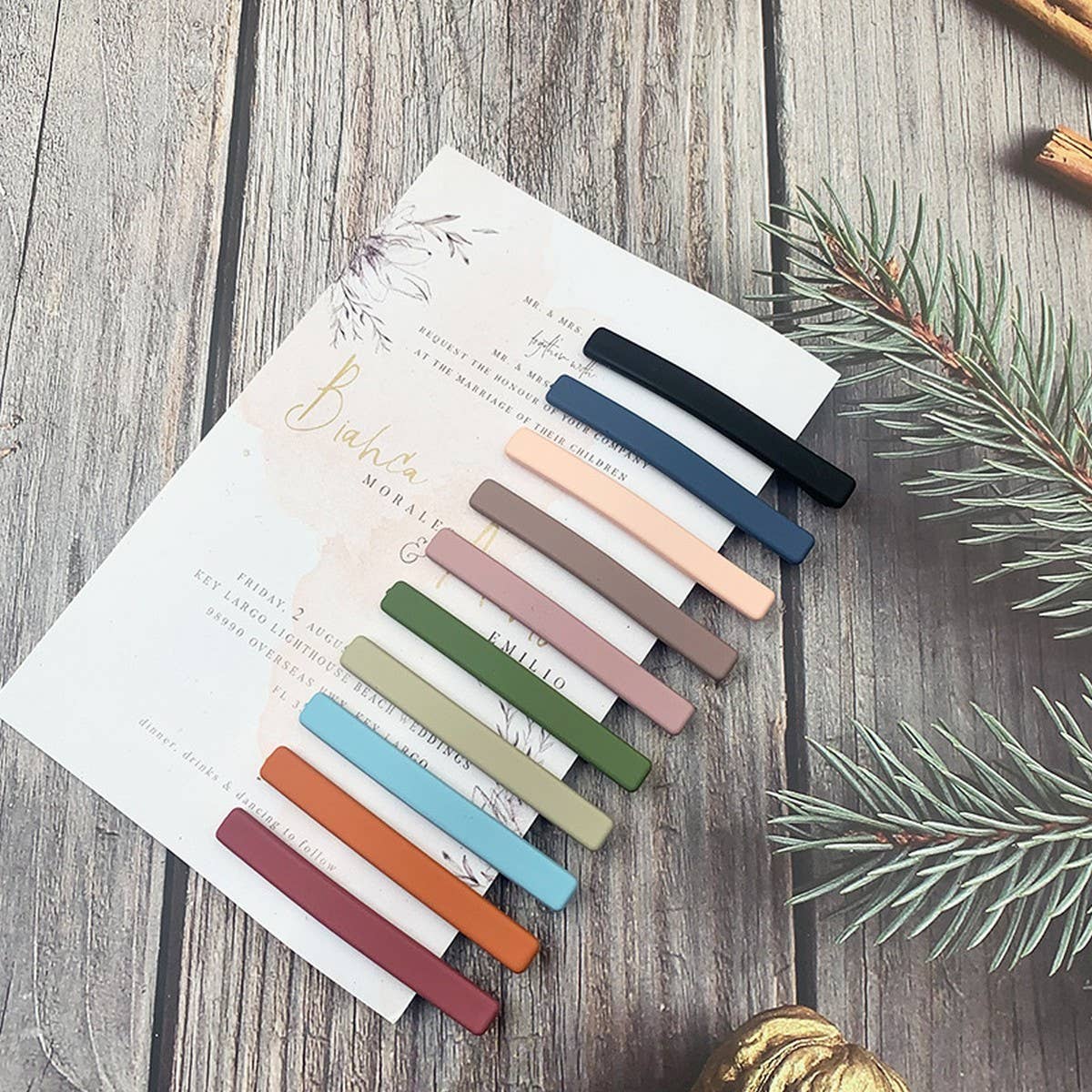 MORANDI COLOR MATTE HAIR CLIP MINIMALIST_CWAHA2618