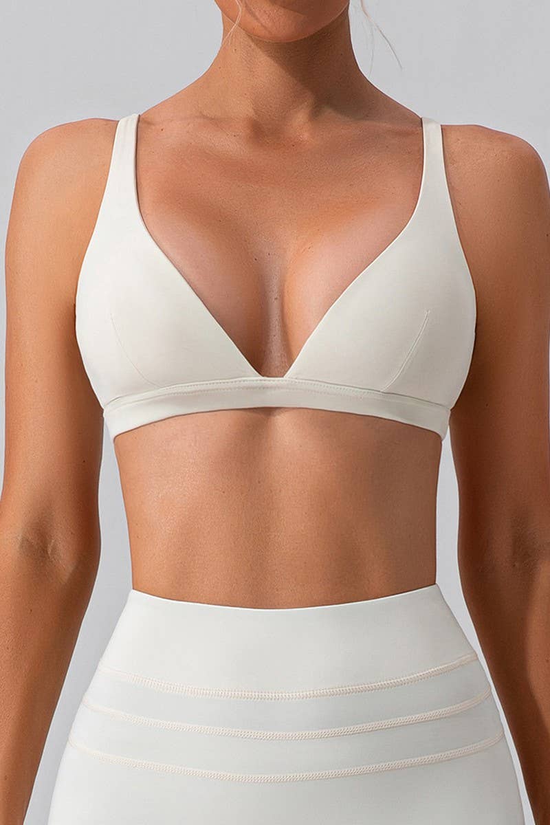 CWMU0516_NUDE YOGA BRA SHOCKPROOF TIGHT SPORTS BRA