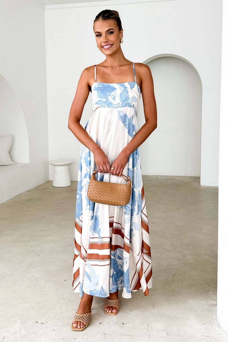 CWDMD5147_BACKLESS SPAGHETTI STRAP FLORAL MAXI DRESS