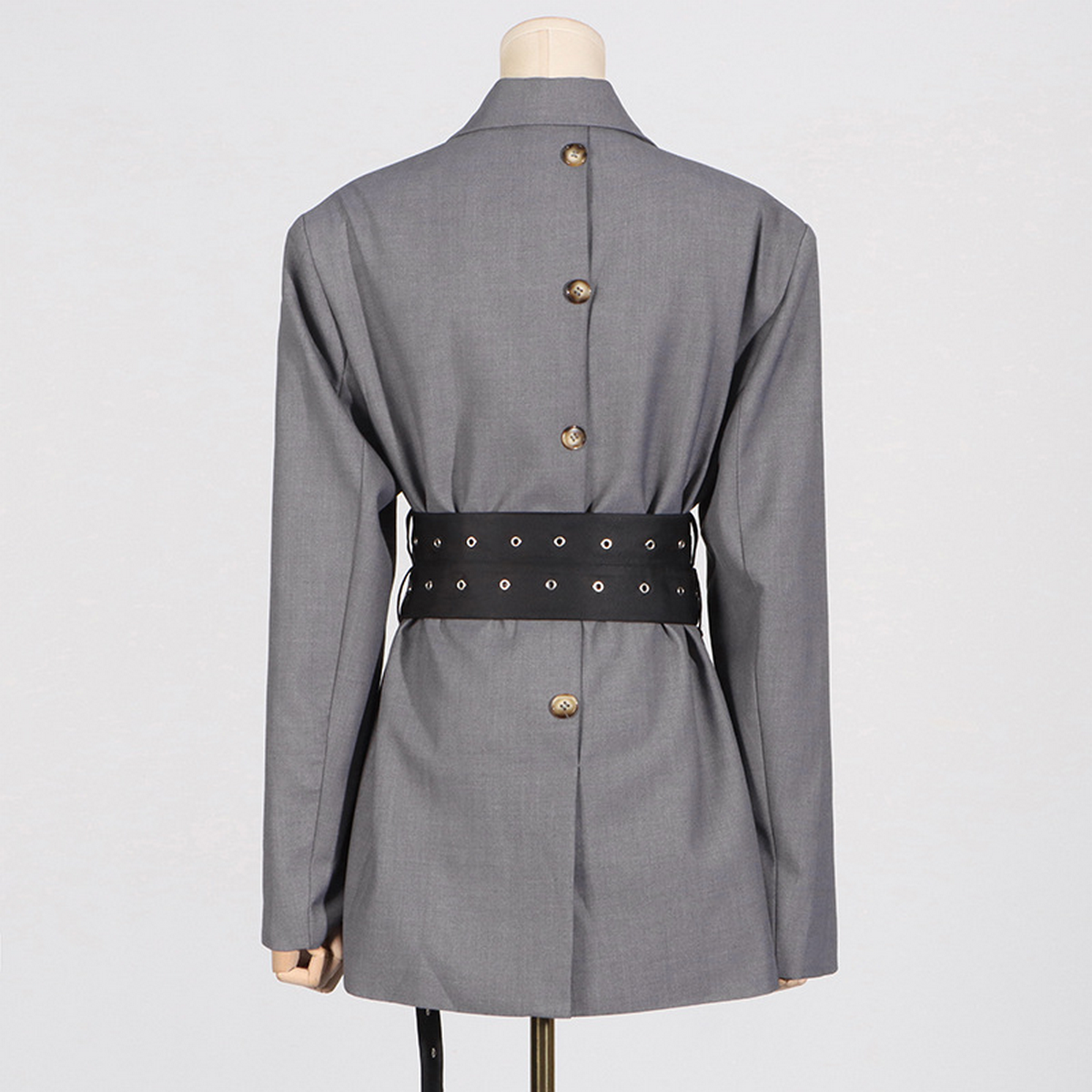 Chic Side Tie Waist Blazer with Long Sleeves