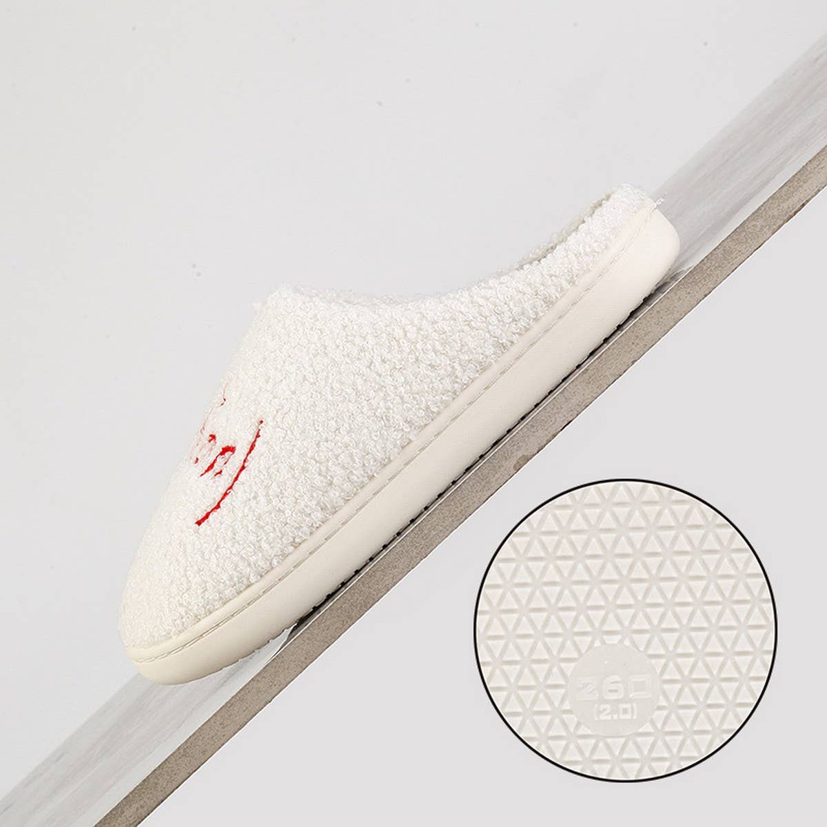 FONT PATTERN CARTOON WINTER WARM COTTON SLIPPERS