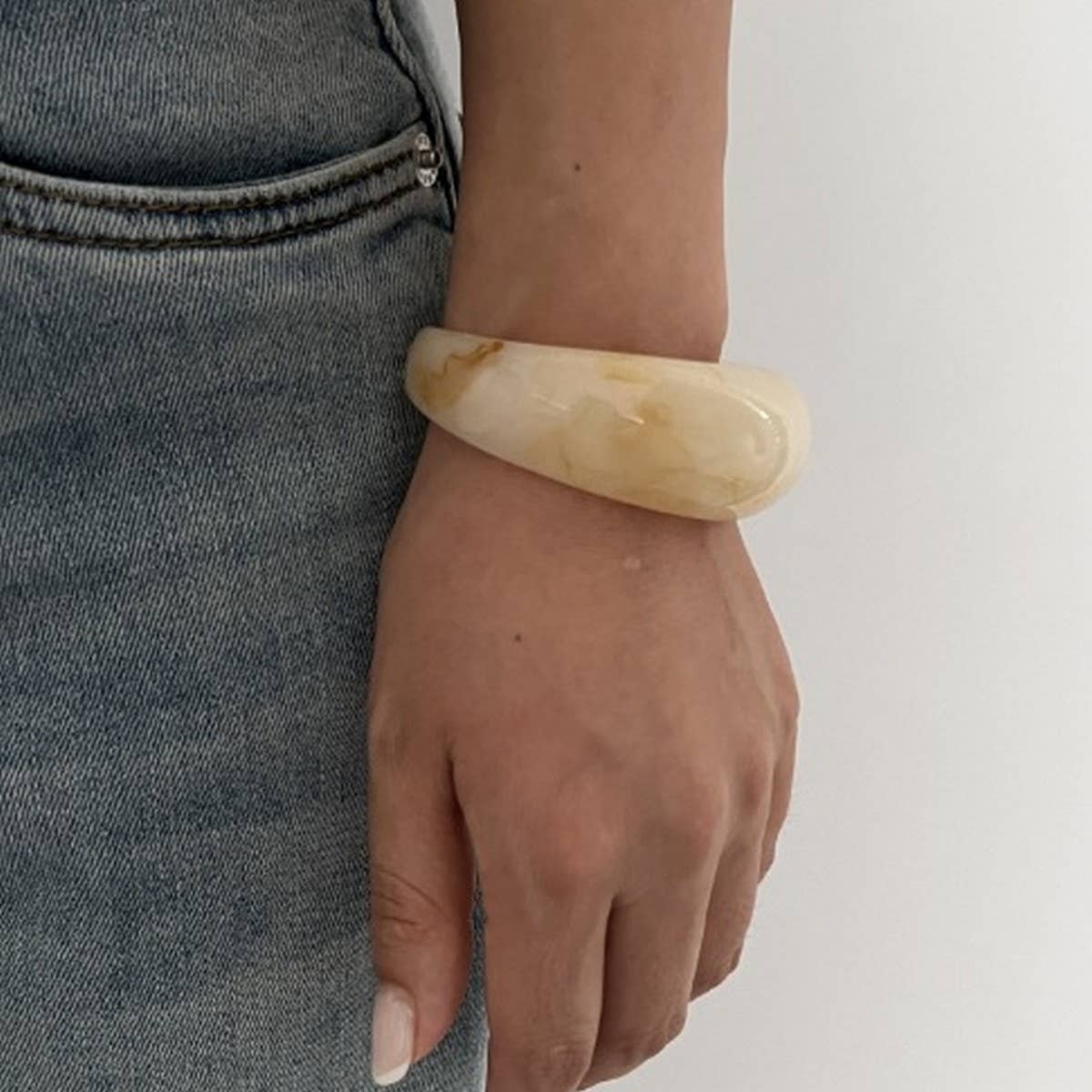 Textured Irregular Acrylic Cuff Bracelet