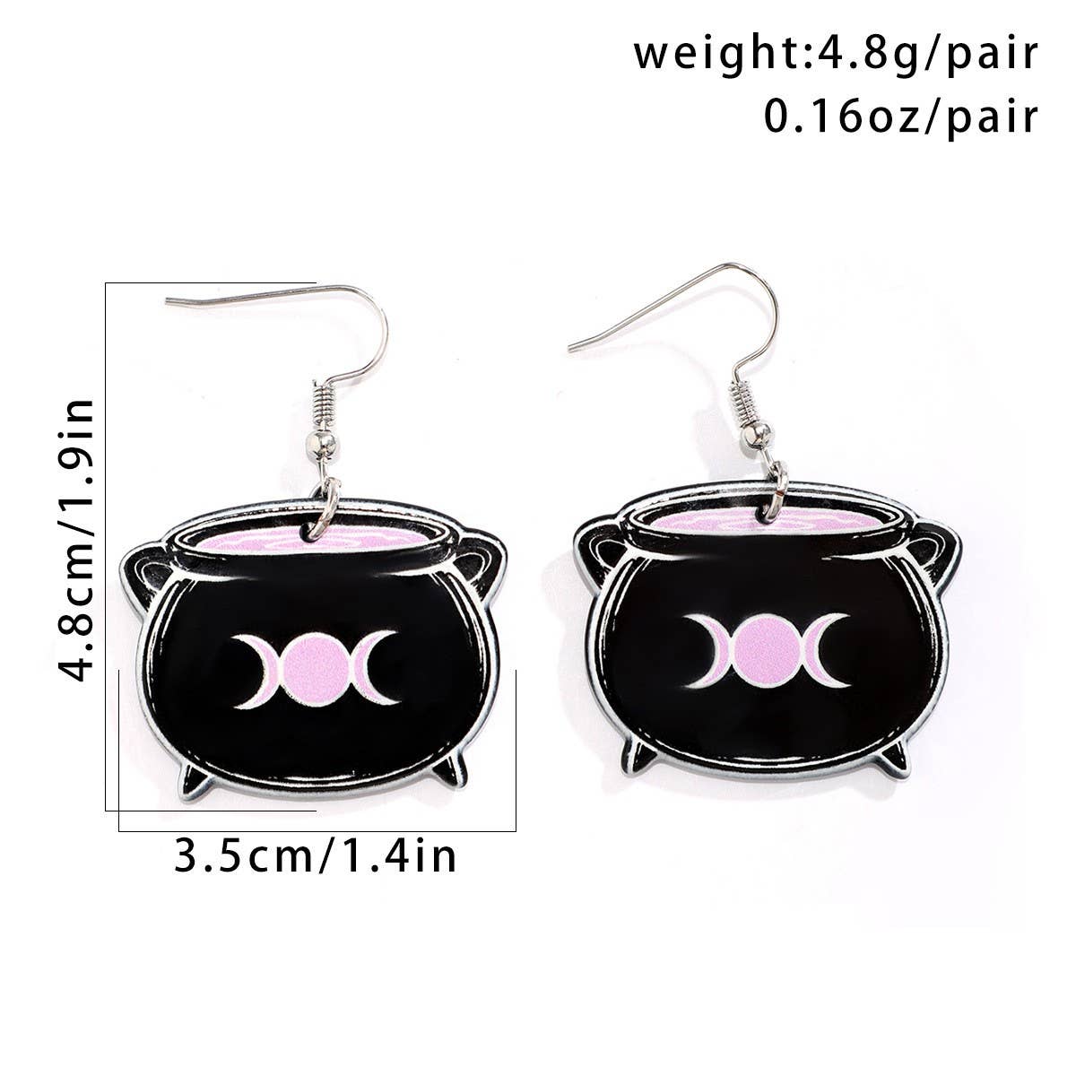 NEW DARK SWEET COOL WITCH GHOST EARRINGS