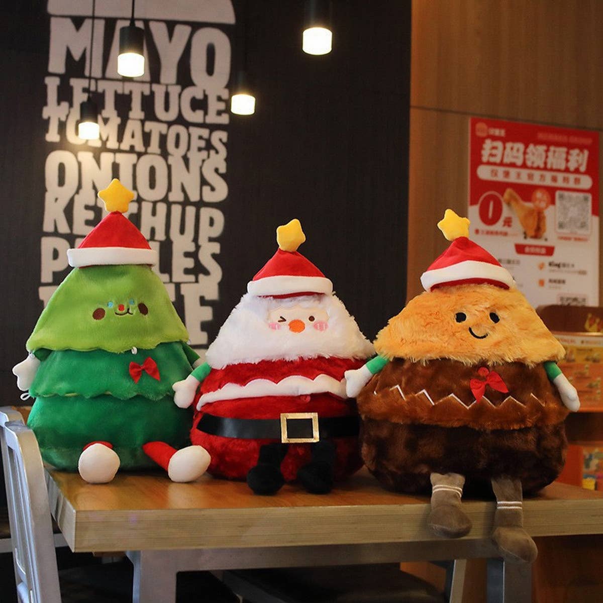 SANTA CLAUS GINGERBREAD PILLOW