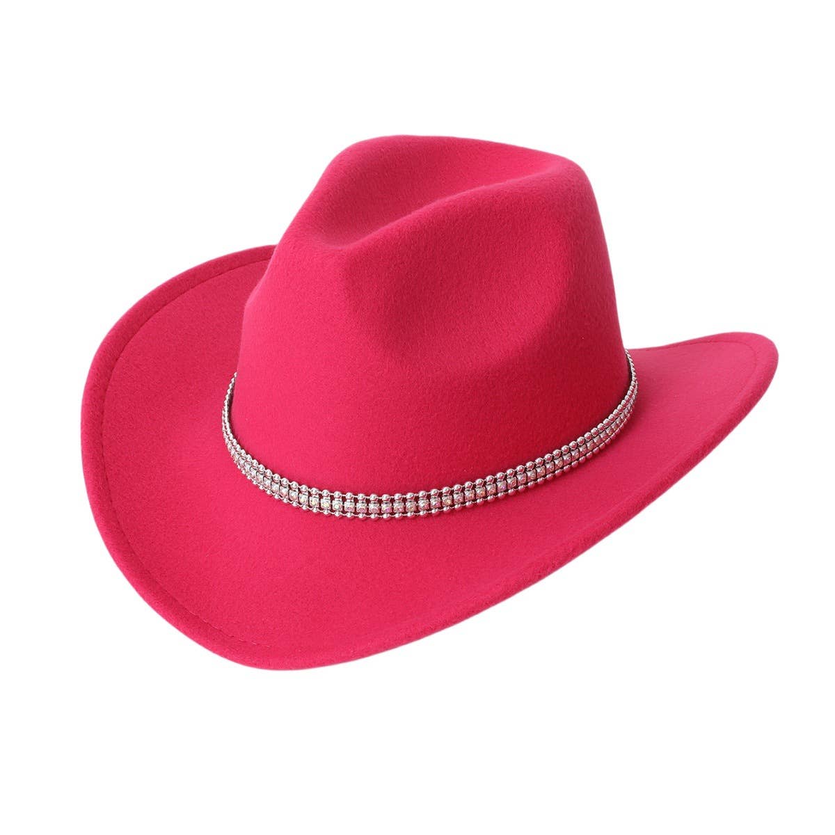 Wool Cowboy Hat with Triple Rhinestone Bands_CWAH3639