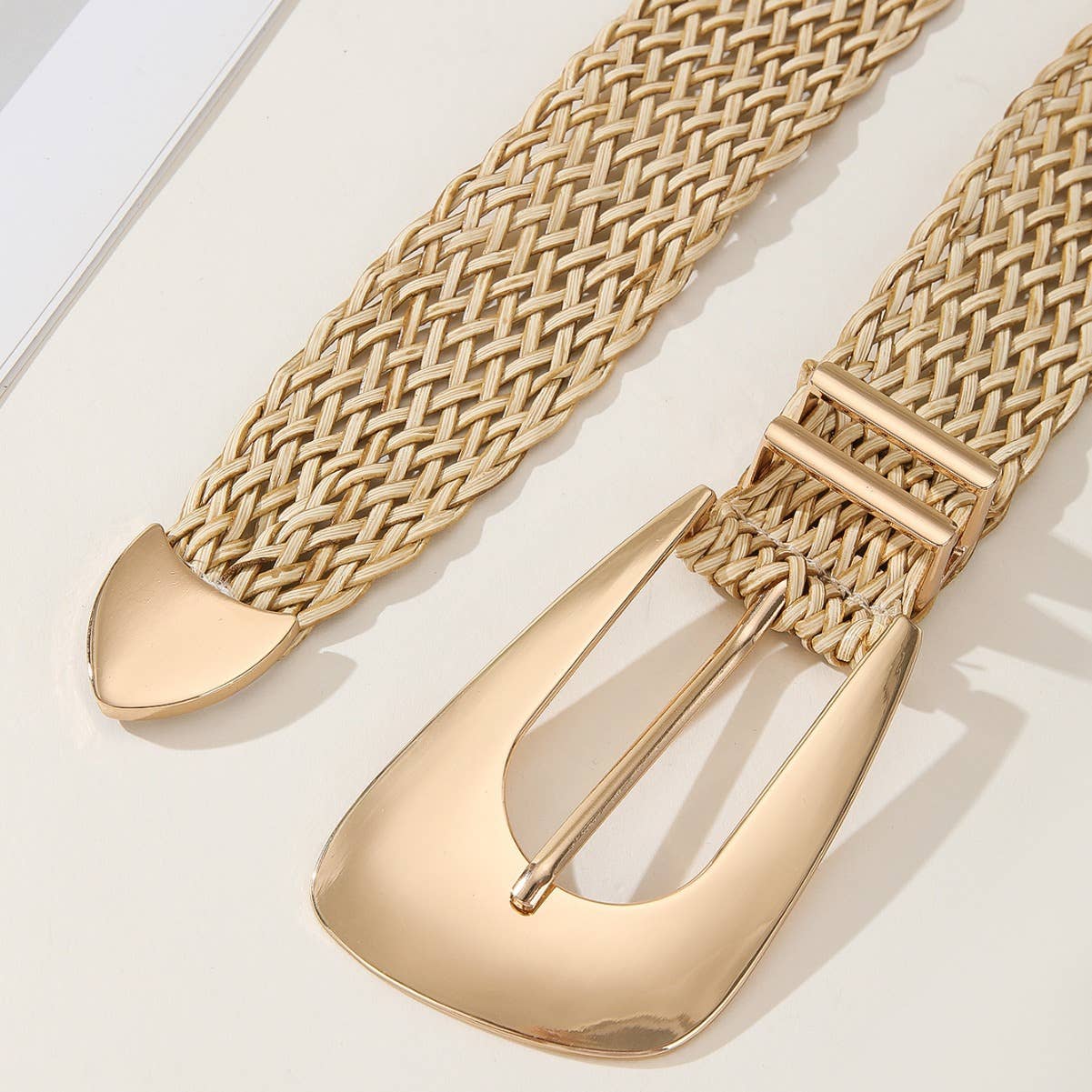 Woven textured imitation metal waist chain