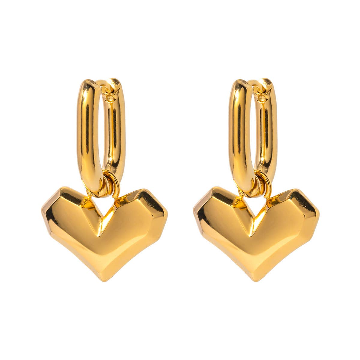 SIMPLE LOVE-SHAPED PENDANT EARRINGS JEWELRY_CWAHA0896