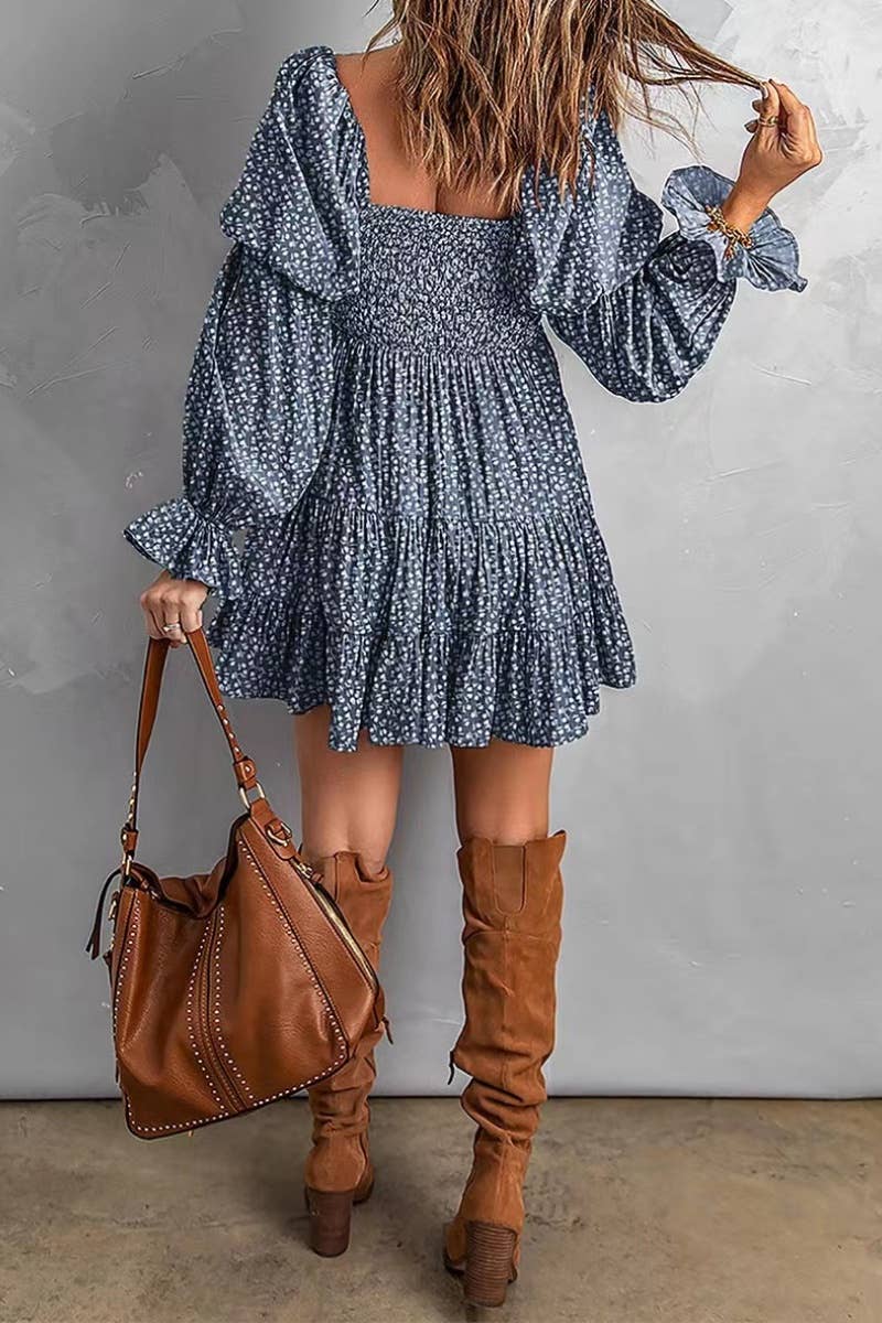 CWDSD6417_BOHO DRESSES WITH LONG SLEEVES SHORT STYLES