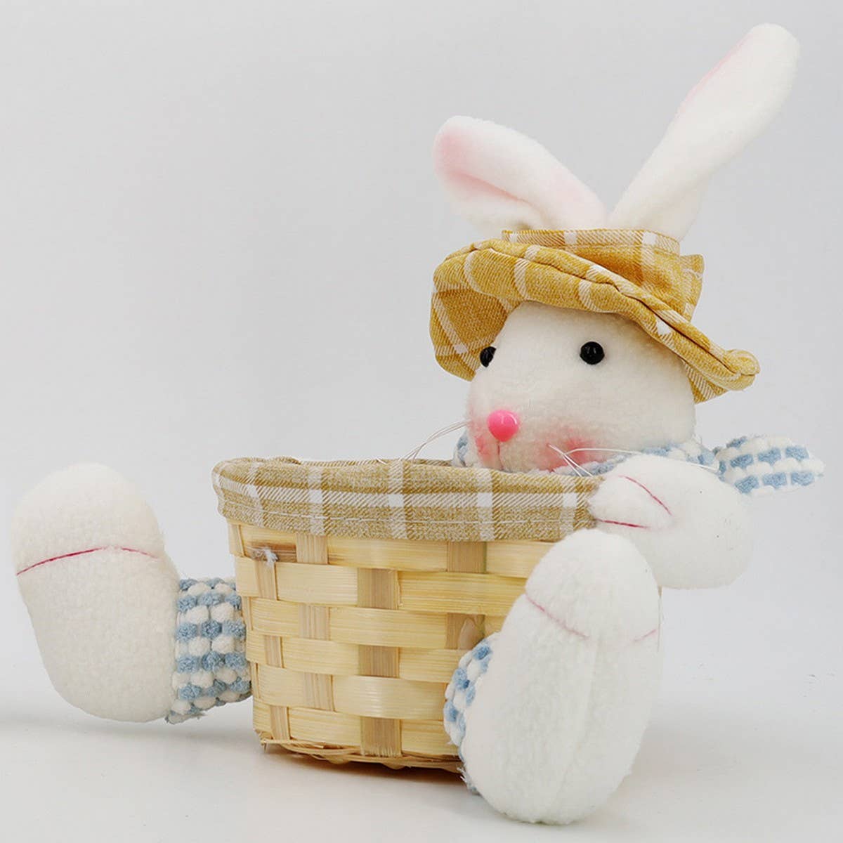 EASTER CUTE BUNNY DECORATIVE DOLL STORAGE BASKET_CWMM3484