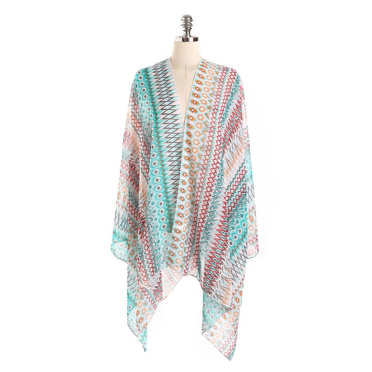 GEOMETRIC PRINTED KIMONOS,SUMMER CARDIGAN