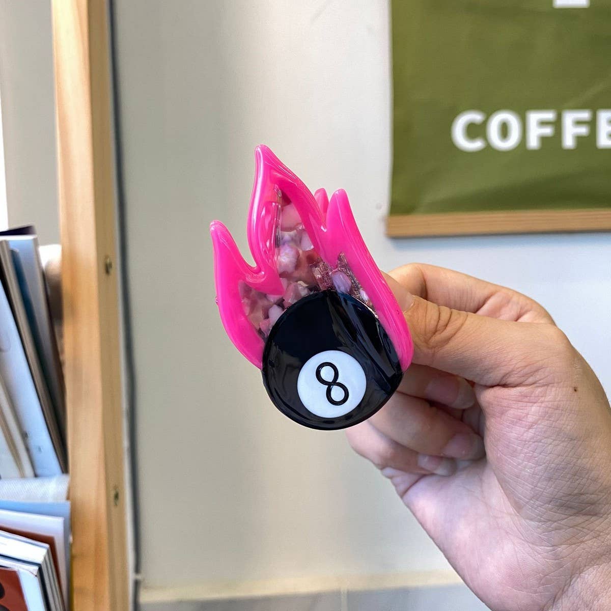 CWAHA1571_FUN CARTOON DOG CAT KOI BILLIARDS HAIR CLAW CLIP