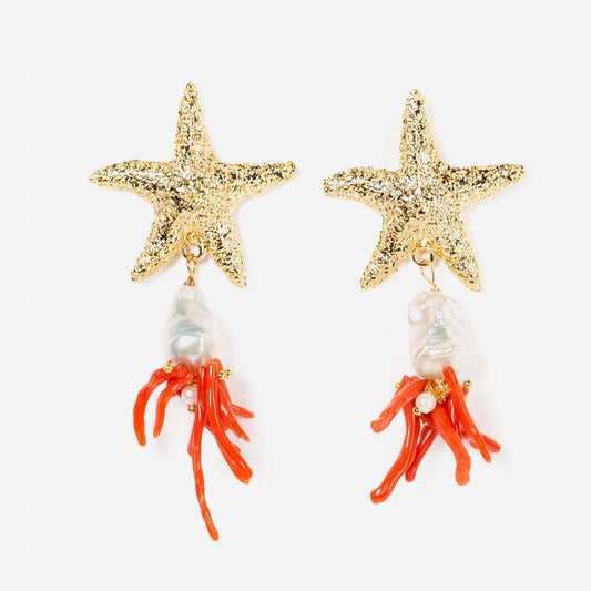 Fashionable Design Ocean Coral Earrings