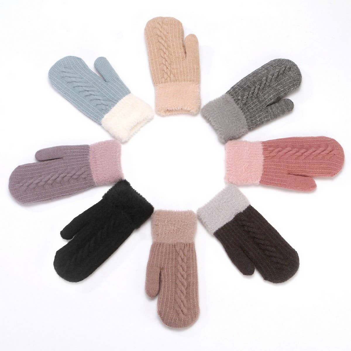 WINTER CUTE SOLID COLOR WARM KNITTED GLOVES_CWAG0264