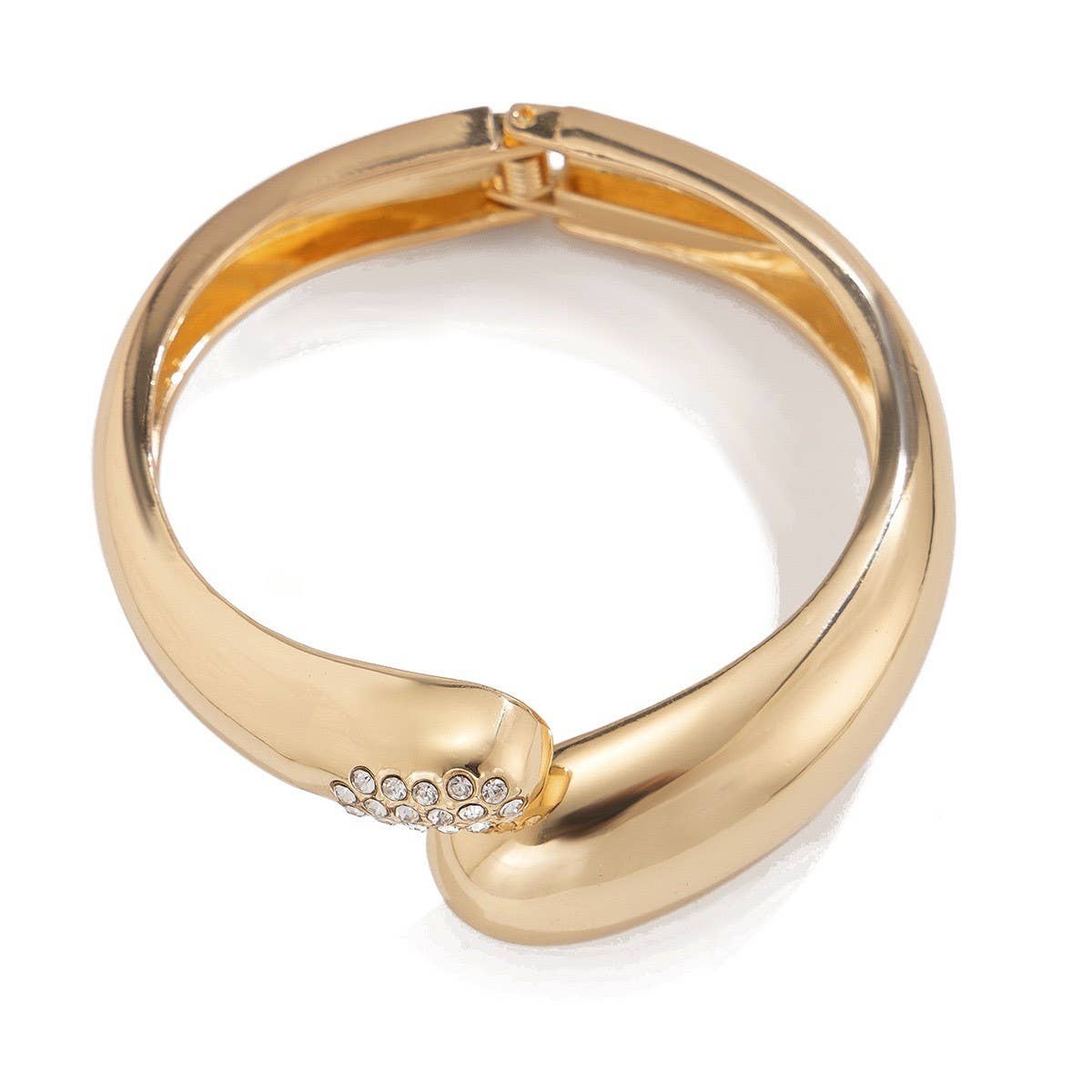 FASHIONABLE SPRING OPEN METAL SMOOTH BRACELET