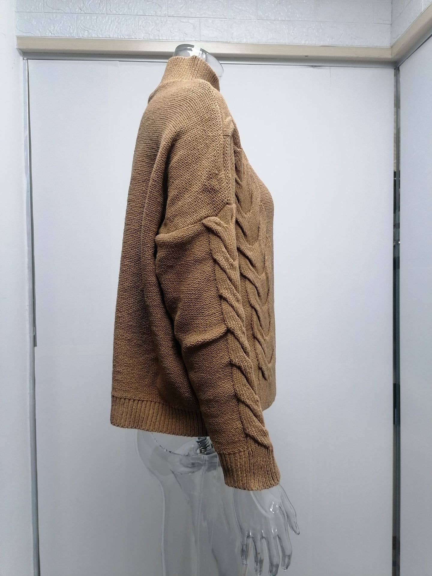 SOLID COLOR TURTLENECK LONG-SLEEVED SWEATER