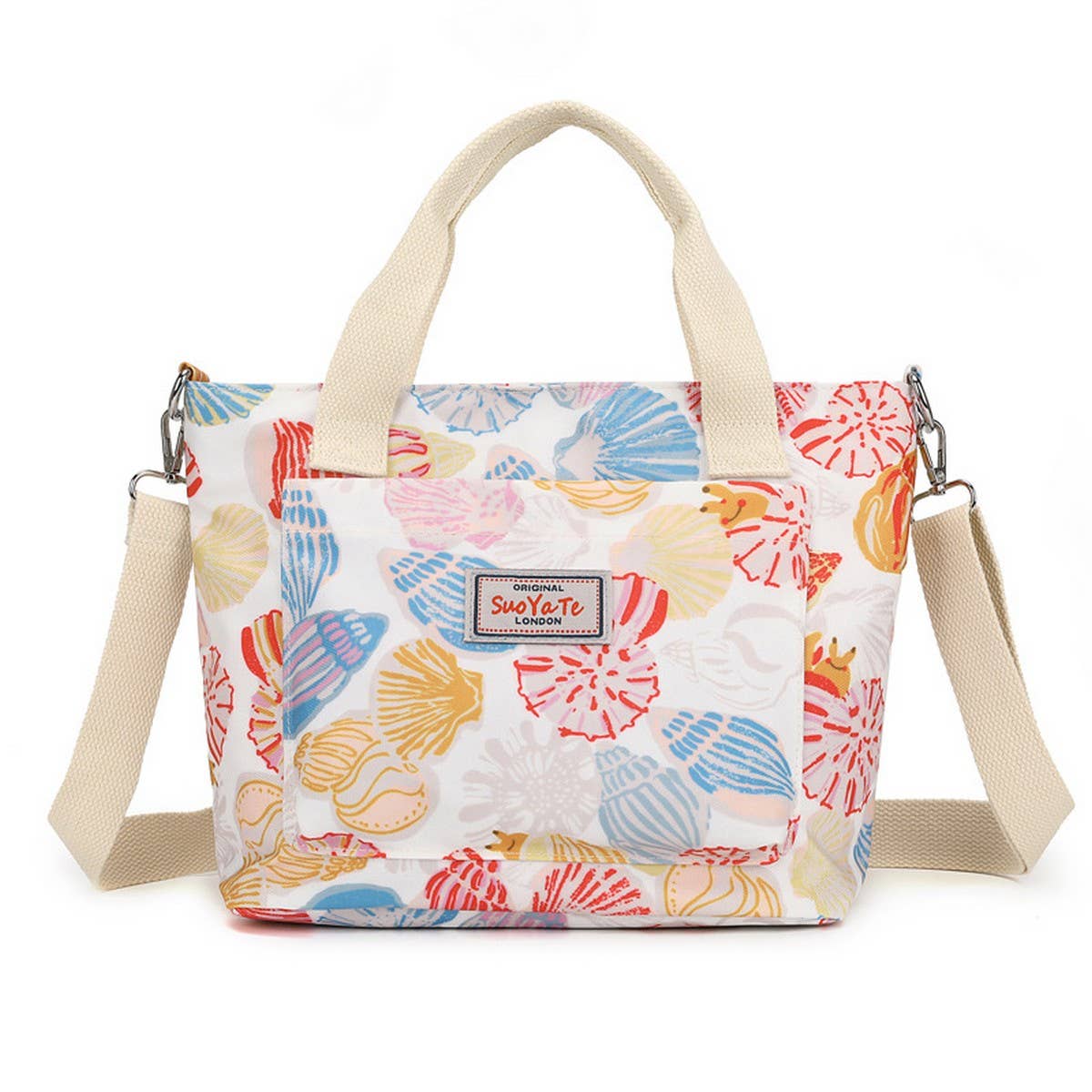 PRINTED NYLON TOTE SHOULDER CROSSBODY BAG_CWASC1783