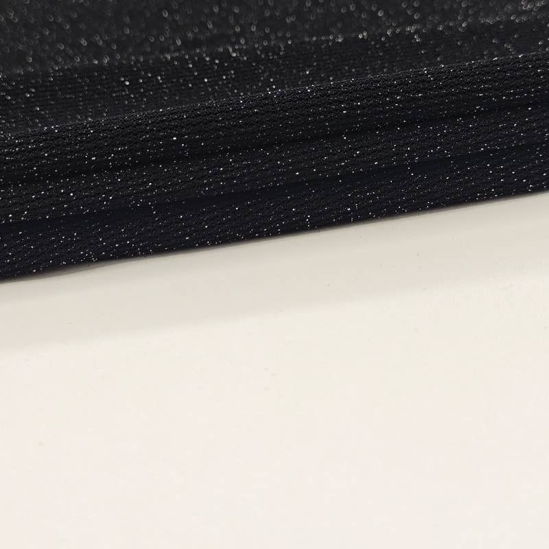 Off Shoulder Sheer Glitter Mesh Dress