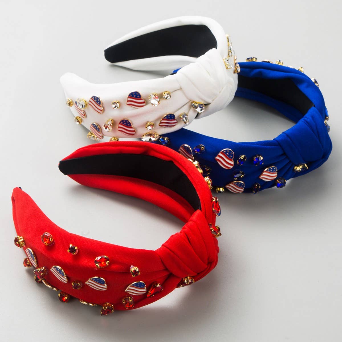 4TH OF JULY NEW LOVE FLAG PERSONALIZED HEADBAND_CWAHA1259