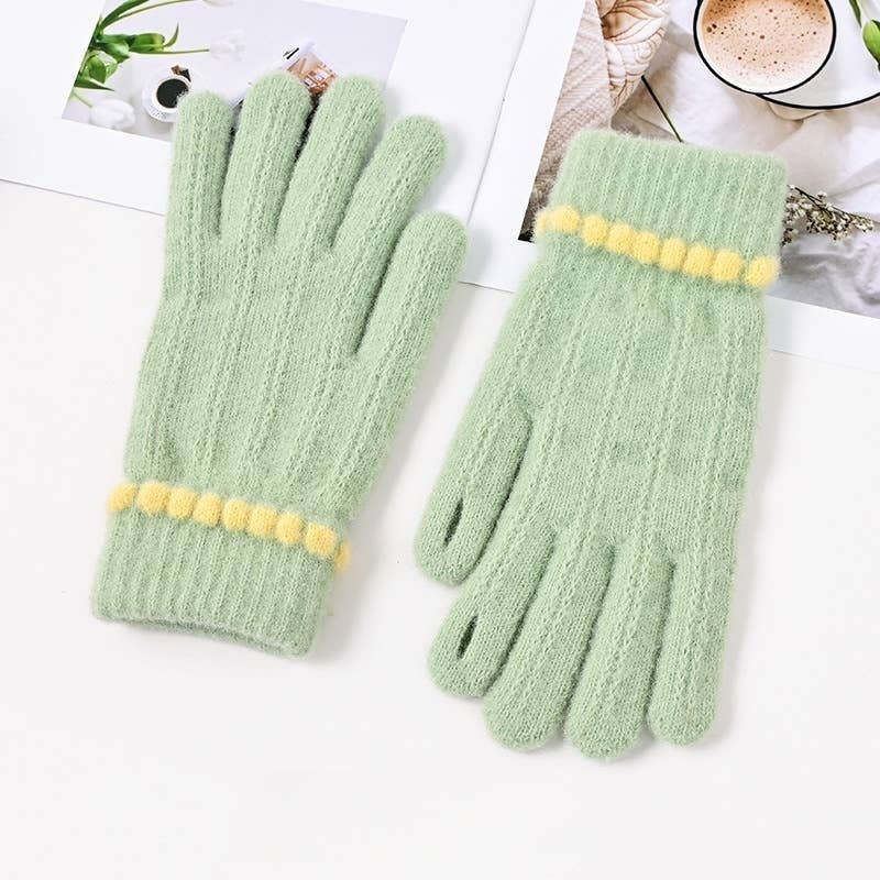 Women??¢s Winter Knit Gloves Touchscreen Warm Thick_CWAG0526
