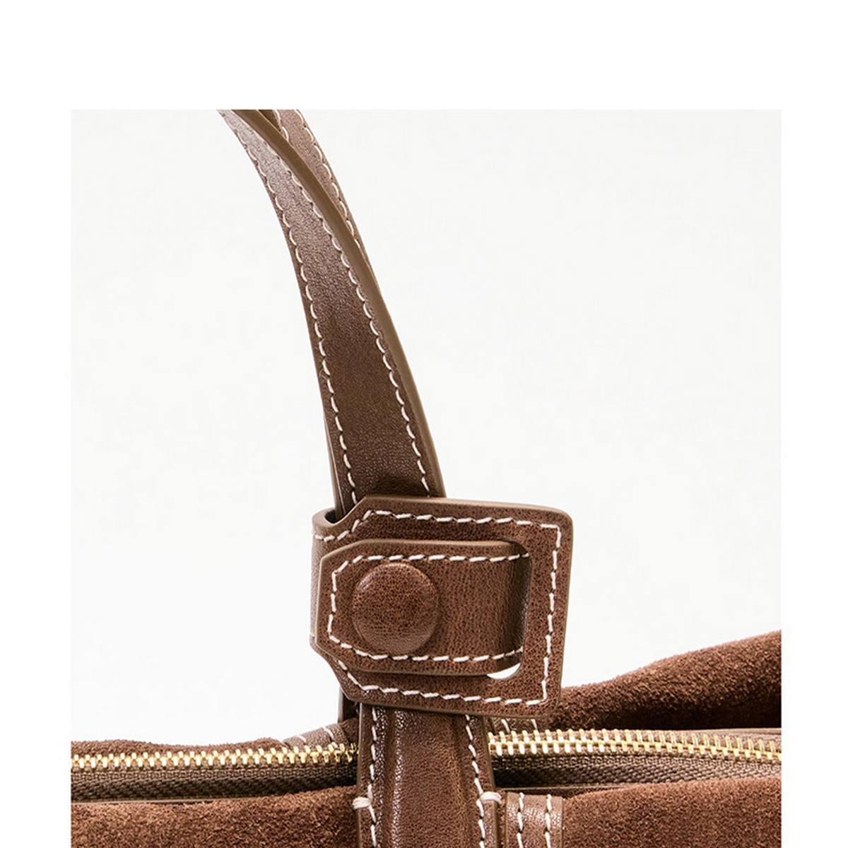 Suede Travel Bag ??Vintage Boston Shoulder Purse_CWAB5330