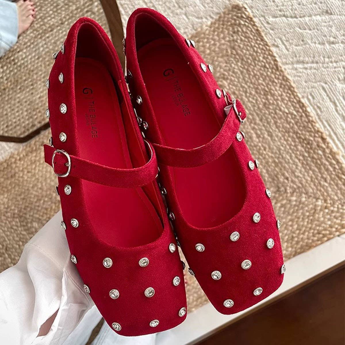 Rhinestone Flat Mary Janes for Work & Style