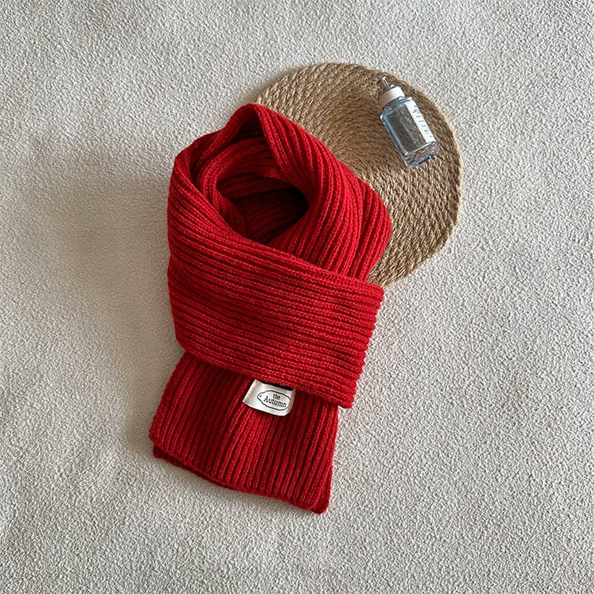Solid Color Knit Scarf - Unisex Winter Essential_CWASC2280