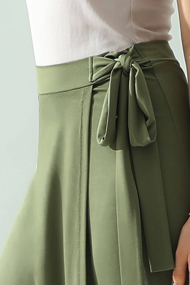 CWBLS117_High Waisted Maxi Wrap Skirts with Slit