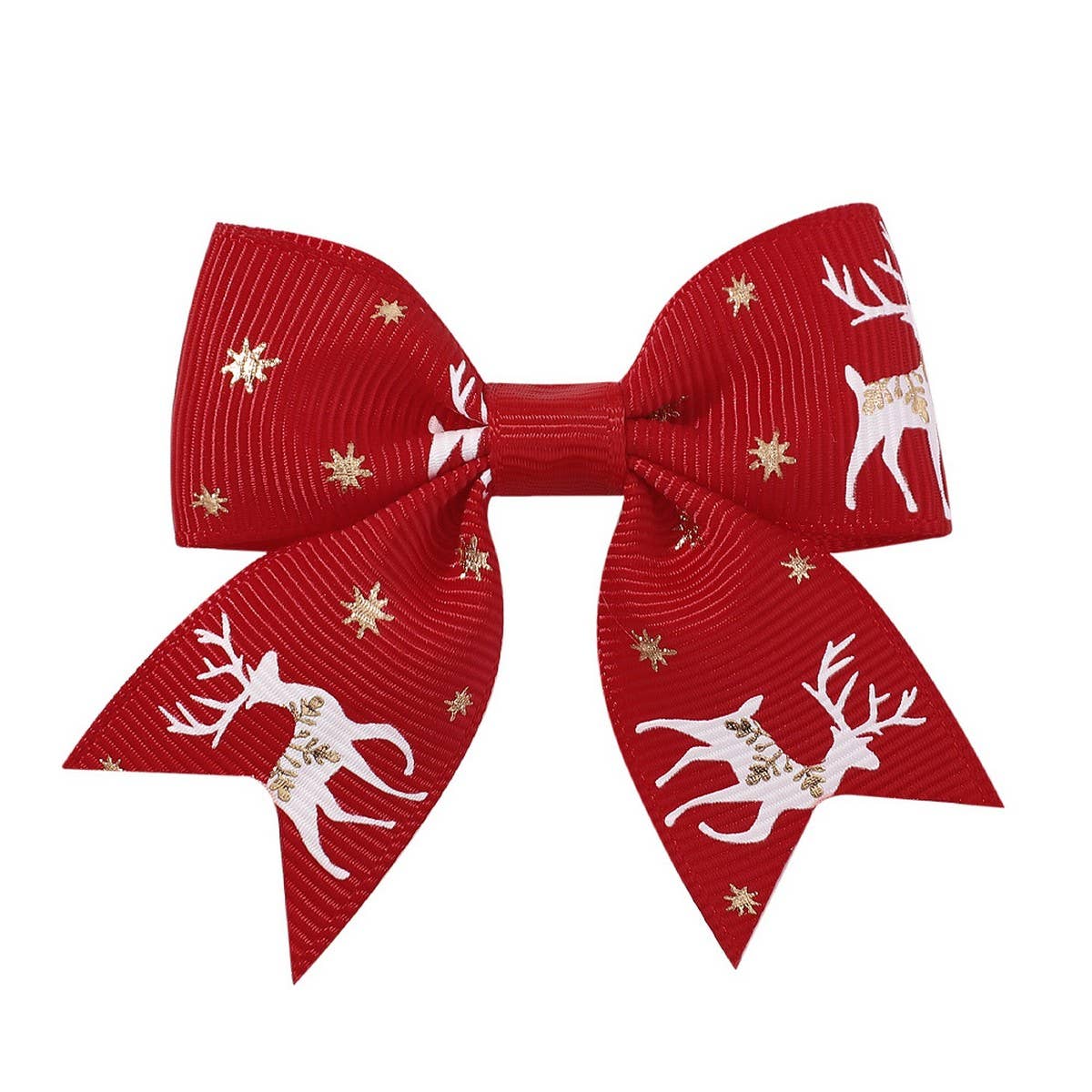 Girls¡¯ Xmas Hair Clip with Reindeer & Snow
