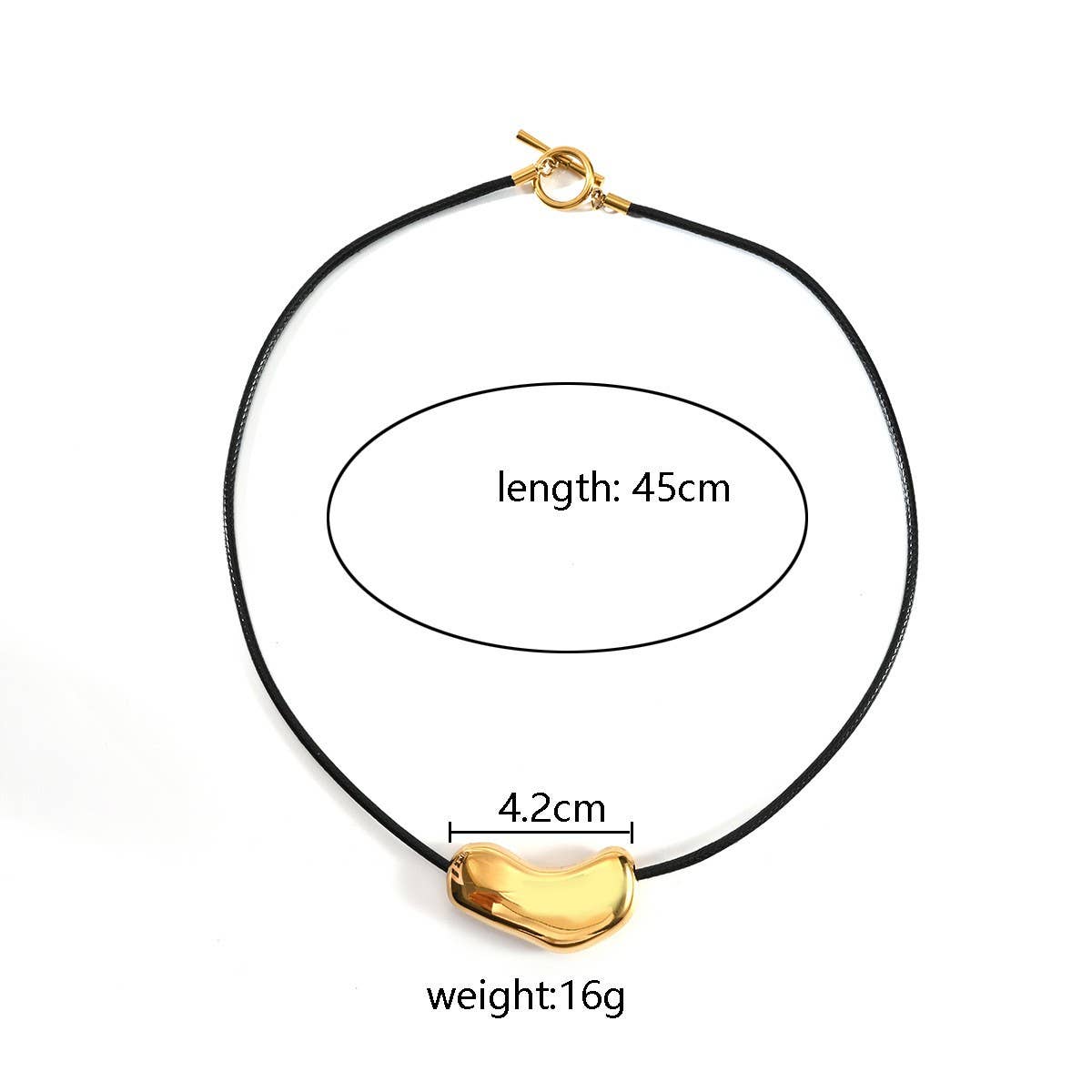 Fashion 18K Steel Leather Cord Necklace_CWMM8850