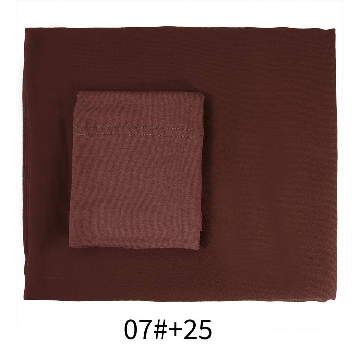 TWO-PIECE CHIFFON SHAWL AND HEADSCARF